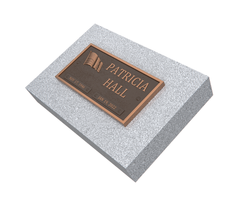 Bronze Memorial Plaque with American Flag